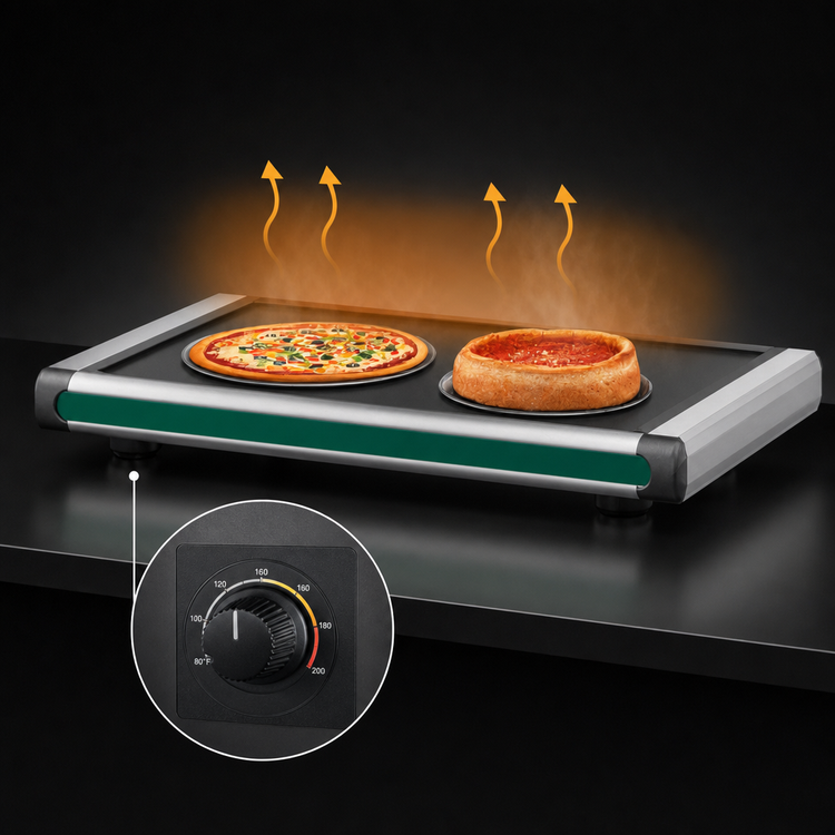 Product image #4 for Hatco Glo-Ray Designer Free-Standing Heated Shelf, 66.25-Inch W, 4 Full-Size Pan Capacity