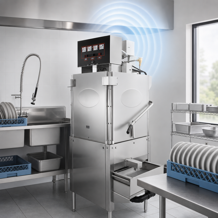 Product image #4 for CMA Dishmachines Energy Mizer Tall Ventless High-Temperature 3-Door Single-Rack Door-Type Dishwasher