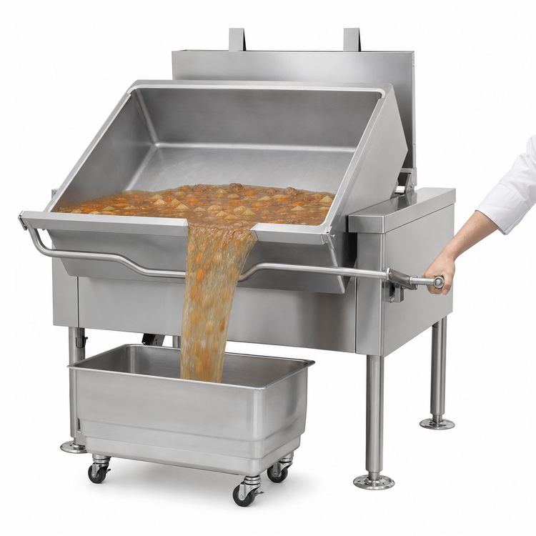 Product image #4 for Southbend Steam BELM-40 40-Gallon Electric Tilting Skillet with Open Frame Base