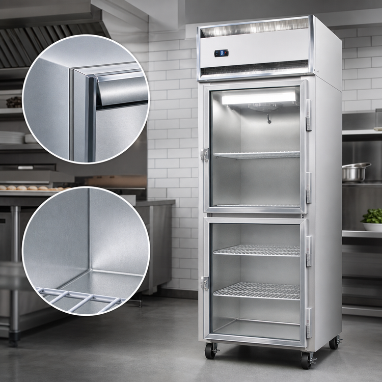Product image #4 for Continental Refrigerator 1FESNGDHD One-Section Extra-Wide Reach-In Freezer with Half-Height Glass Doors
