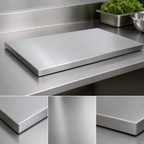 Thumbnail image #4 for John Boos KCT-SS1830 18" x 30" Stainless Steel Countertop, Flat No-Backsplash, 1-1/2" Thick, #4 Polish