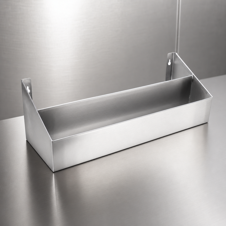 Product image #4 for John Boos Single-Tier 30-Inch Underbar Speed Rail, Keyhole Mount, Stainless Steel