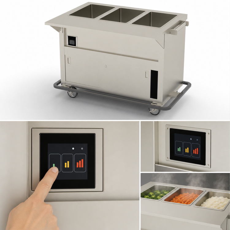 Product image #4 for Thurmaduke EPW-3-CBPG Ganged Portable 3-Well Waterless Hot Food Steamtable with Cutting Board