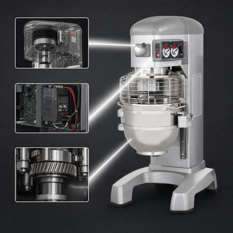 Product image #4 for Hobart Legacy+ HL600C-2STD 60-Quart Heavy-Duty Floor Model Planetary Mixer with Maximum Security Correctional Package