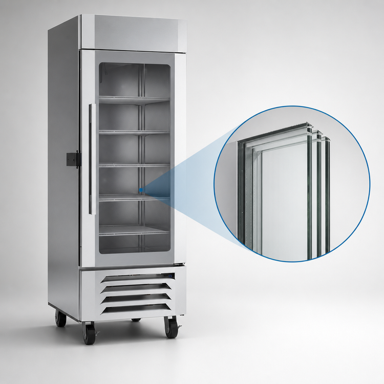 Product image #5 for Victory UltraSpec™ V-Core™ 25.5 Cu. Ft. One-Section Reach-In Glass Door Merchandiser Freezer