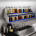 Thumbnail image #4 for Advance Tabco Prestige Signature Series Double Tier Stainless Steel Speed Rail, 96-Inch, 48-Bottle Capacity