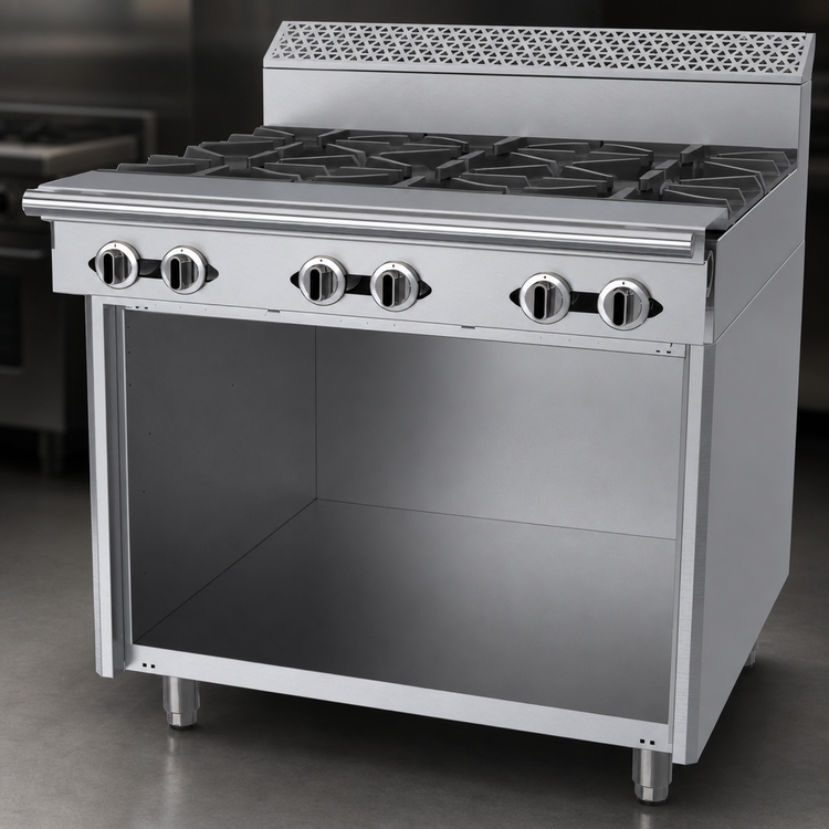Product image #4 for Garland Cuisine 36-Inch Heavy Duty Gas Open Burner Range with Storage Base, 6 Burners