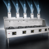 Thumbnail image #4 for MasterRange Five-Chamber Gas Wok Range with Flue Risers and Stainless Steel Front and Sides