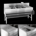 Thumbnail image #4 for Spec-Bar 3-Compartment Underbar Sink Unit with Left and Right Drainboards, 96-Inch, 304 Stainless Steel