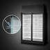 Thumbnail image #4 for True TRM2L Two-Section Low Temp Glass Door Freezer Merchandiser, Self-Contained, Black/White