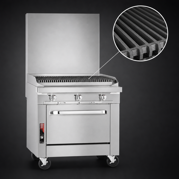 Product image #4 for Southbend Platinum Heavy Duty 32-Inch Modular Gas Charbroiler with Cast Iron Grates, 80,000 BTU