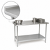 Thumbnail image #4 for BlendPort Deluxe Series Stainless Steel Work Table with Rear Upturn and Adjustable Undershelf, 84 x 30 Inches
