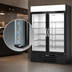 Thumbnail image #4 for Beverage-Air MarketMax 52-Inch Two-Section Reach-In Glass Door Refrigerated Merchandiser, Black, with Electronic Smart Lock