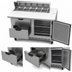 Thumbnail image #5 for Beverage-Air 48-Inch Two-Section Sandwich Top Refrigerated Prep Table with 10-Pan Rail, 1 Door, and 2 Drawers