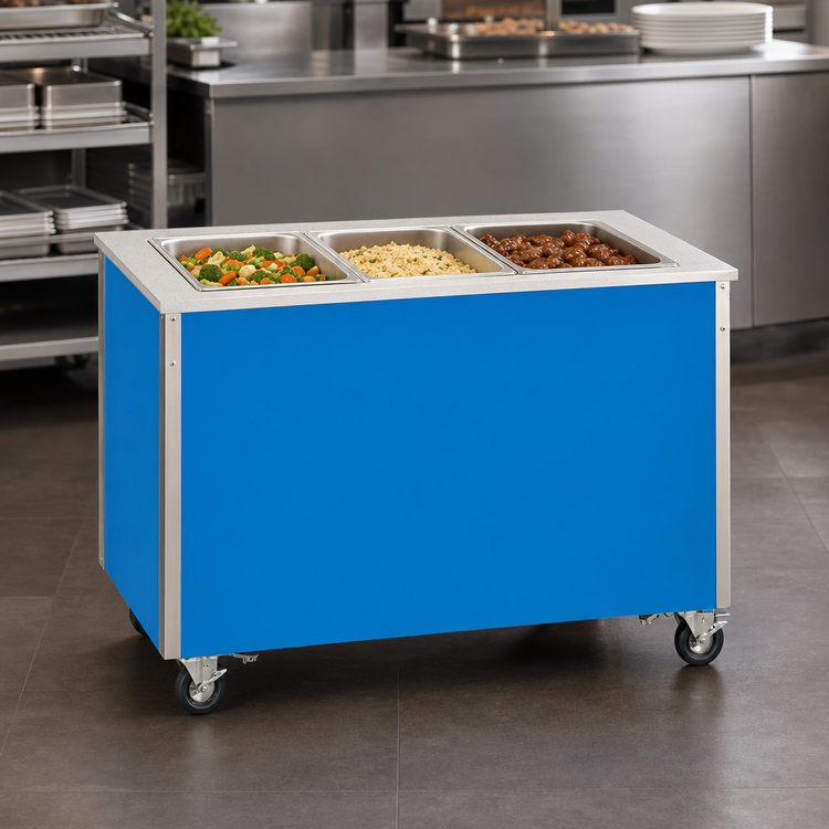 Product image #4 for Vollrath 4-Series Signature Server® Modular 3-Pan Mobile Bain Marie Hot Food Station, 46"W x 28"D x 34"H