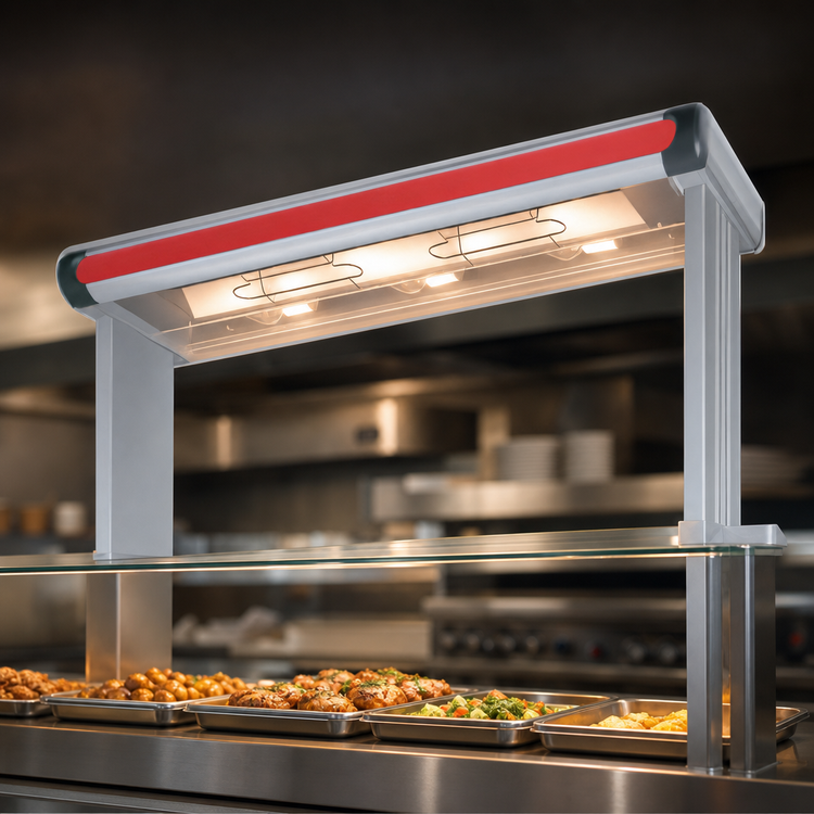 Product image #4 for Hatco Glo-Ray Designer Infrared Strip Heater with Lights, 63-1/2 Inch, 1.35 kW, Single Rod Housing