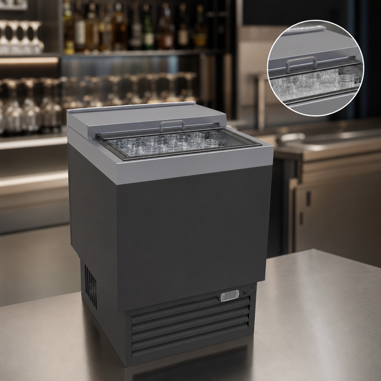 Product image #4 for Glastender MF24-B2 24-Inch Underbar Glass Froster with Top Sliding Door