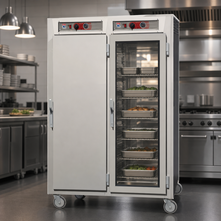 Product image #4 for Metro C5 6 Series Full-Height Mobile Pass-Thru Heated Holding Cabinet with Solid and Double-Pane Glass Doors, 120V