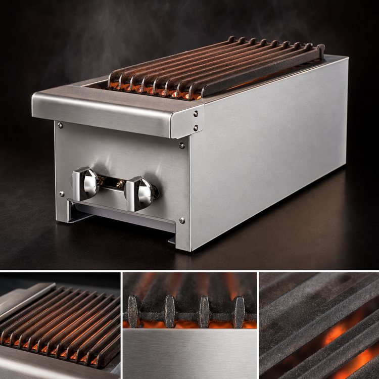 Product image #4 for Turbo Air TARB-12 12-Inch Countertop Gas Radiant Charbroiler, 30,000 BTU
