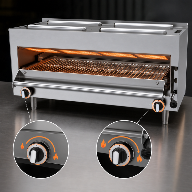 Product image #4 for Garland Cuisine Series 34-Inch Countertop Gas Infrared Salamander Broiler, 40,000 BTU