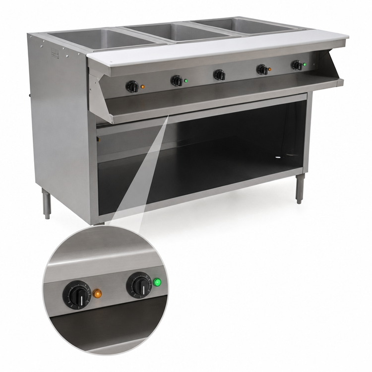 Product image #4 for Spec-Master SHT4CB-120 Four Pan Electric Sealed Well Hot Food Table with AutoFill