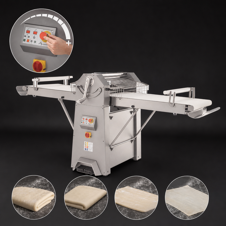 Product image #5 for Doyon LMA630 Reversible Floor Model Dough Sheeter with 20 Speeds and 30 lb Capacity