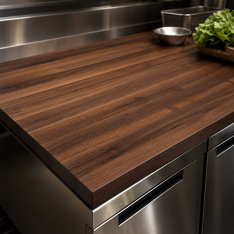 Product image #4 for Boos Block American Black Walnut Edge Grain Kitchen Countertop, 144 x 38 x 1-1/2 Inches, Varnique Finish