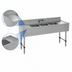 Thumbnail image #4 for Advance Tabco Underbar Basics™ 96-Inch 3-Compartment Stainless Steel Bar Sink Unit with Deck-Mount Faucet and Dual Drainboards