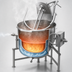 Thumbnail image #4 for Legion TWT-30 30-Gallon Direct Steam Tilting Kettle with 2/3 Jacket and Tri-Leg Base