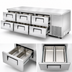 Thumbnail image #4 for 3-Section Deep Undercounter Refrigerator with 6 Drawers, 93 1/4 Inches Wide