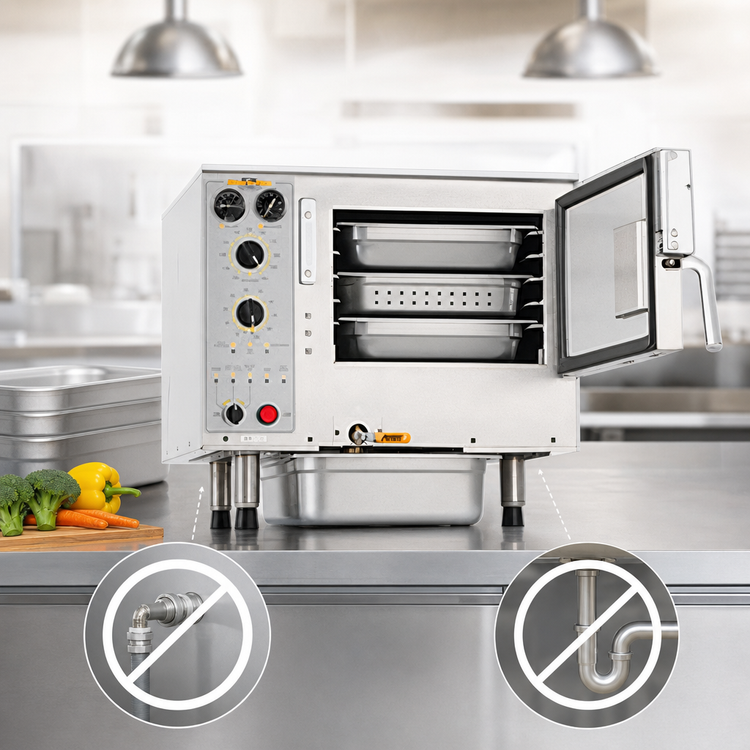 Product image #4 for AccuTemp Steam'N'Hold Boilerless Connectionless Countertop Electric Convection Steamer, 3-Pan, 240V, 3-Phase
