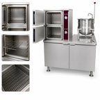 Thumbnail image #4 for Crown DCX-10-10 Two-Compartment Direct Steam Convection Steamer with 10 Gallon Kettle