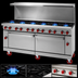 Thumbnail image #4 for American Range 72-Inch Gas Restaurant Range with 36-Inch Griddle, 6 Open Burners, Convection Oven, and Standard Oven