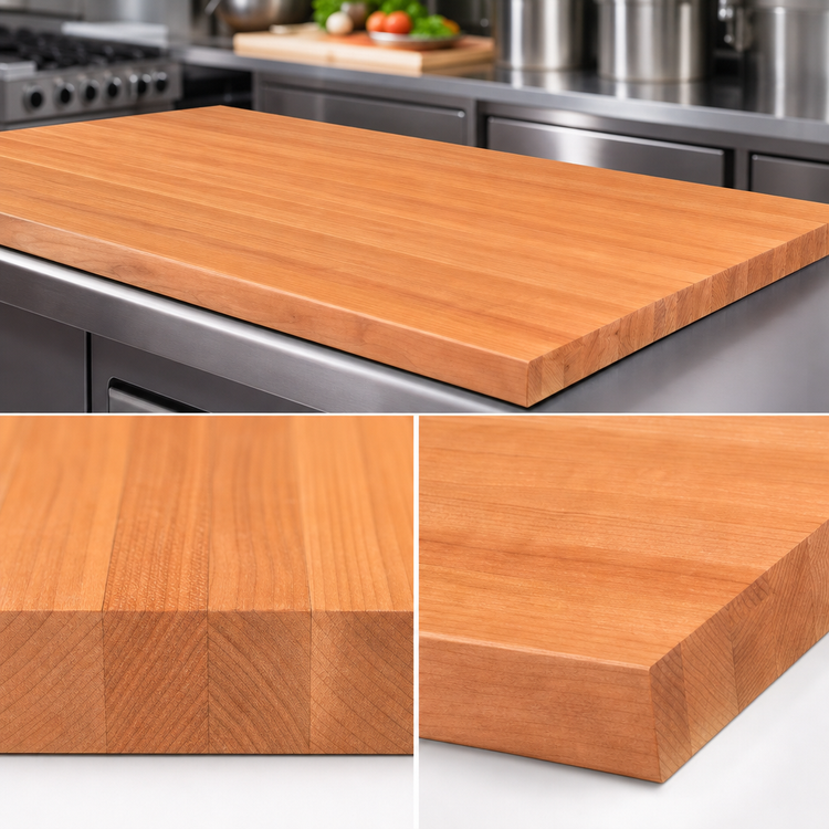 Product image #4 for Boos Block American Cherry Edge Grain Kitchen Countertop, 120 x 48 x 1-3/4 Inch, Penetrating Oil Finish