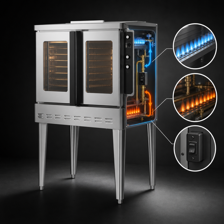 Product image #4 for Blodgett Premium Series DFG-200 SGL Single-Deck Full-Size Bakery Depth Gas Convection Oven