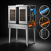 Thumbnail image #4 for Blodgett Premium Series DFG-200 SGL Single-Deck Full-Size Bakery Depth Gas Convection Oven