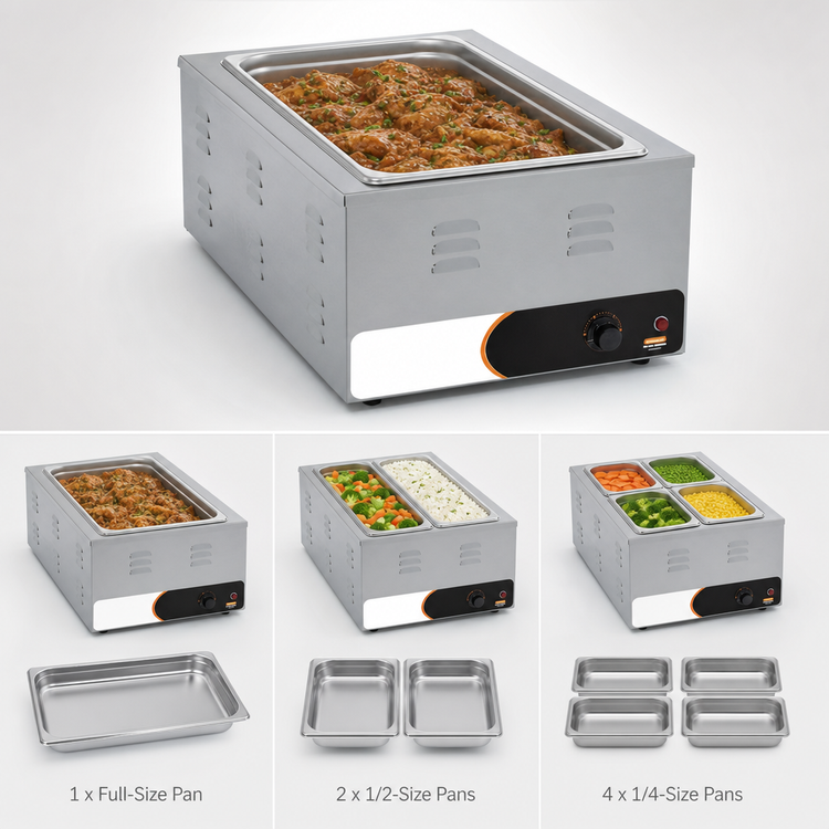 Product image #4 for Nemco 6055A-CW Countertop Full-Size Wet Cooker/Warmer, 120V