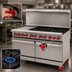 Thumbnail image #4 for American Range 60-Inch Commercial Gas Restaurant Range with 48-Inch Griddle, 2 Open Burners, Convection Oven, and Standard Oven