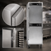 Thumbnail image #4 for hotLOGIX HL8-1816 Full-Height Two-Compartment Insulated Heated Holding Cabinet, Stainless Steel, 16-Pan Capacity