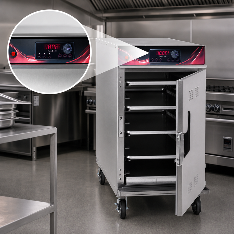 Product image #4 for Cres Cor Mobile Half-Height Radiant Cook-and-Hold Cabinet, Stainless Steel, 8 Full-Size Pan Capacity
