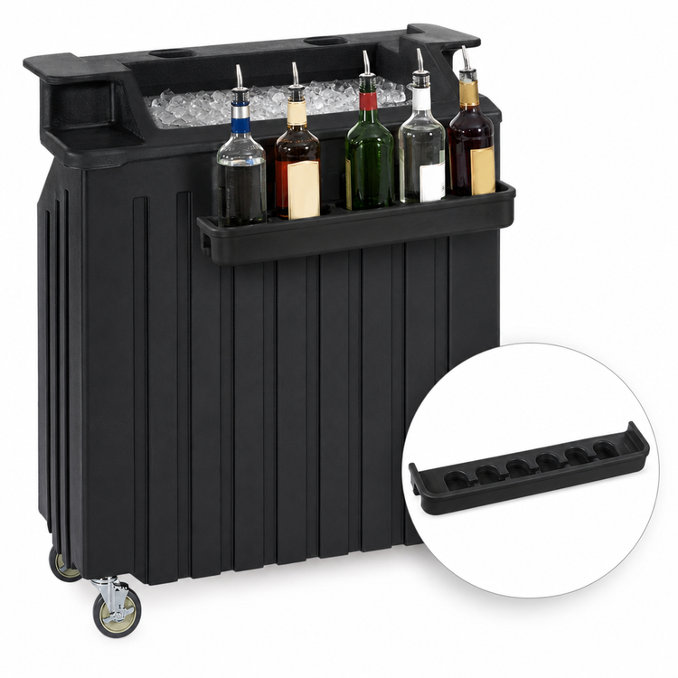 Product image #5 for Cambro CamBar 54-Inch Portable Beverage Bar with 80-lb Ice Sink and 5-Bottle Speed Rail