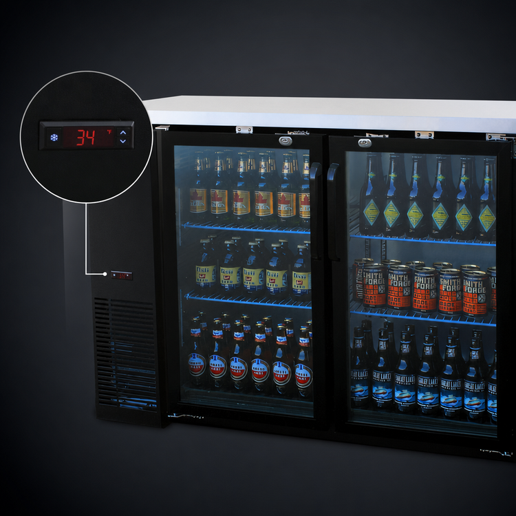 Product image #5 for Migali Competitor Series® Two-Section Glass Door Back Bar Refrigerator, 48.75-Inch