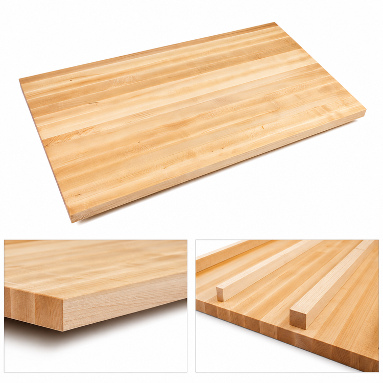 Product image #4 for John Boos Boos Block KCT6038-O Kitchen Countertop, 60 x 38 Inch, 1-1/2 Inch Thick, Northern Hard Rock Maple, Penetrating Oil Finish