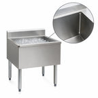 Thumbnail image #4 for Eagle Group 2200 Series B2IC-16D-22 Underbar Ice Bin/Cocktail Unit, 24 x 24 in, 125 lb Capacity, 16 in Deep Liner, Sliding Cover