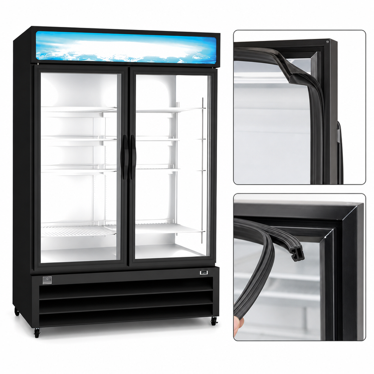 Product image #4 for Kelvinator Commercial 48 Cu. Ft. Two-Section Reach-In Glass Door Freezer Merchandiser, Bottom Mount