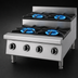 Thumbnail image #4 for Garland Starfire Heavy-Duty 24-Inch Countertop Gas Step-Up Hot Plate with 2 Open Burners and 2 Step-Up Open Burners