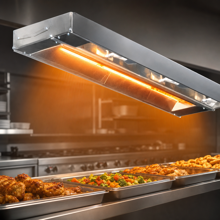 Product image #4 for Eagle RedHots 132-Inch Lighted Single High-Watt Rod-Type Strip Heat Lamp, 240V, Aluminum