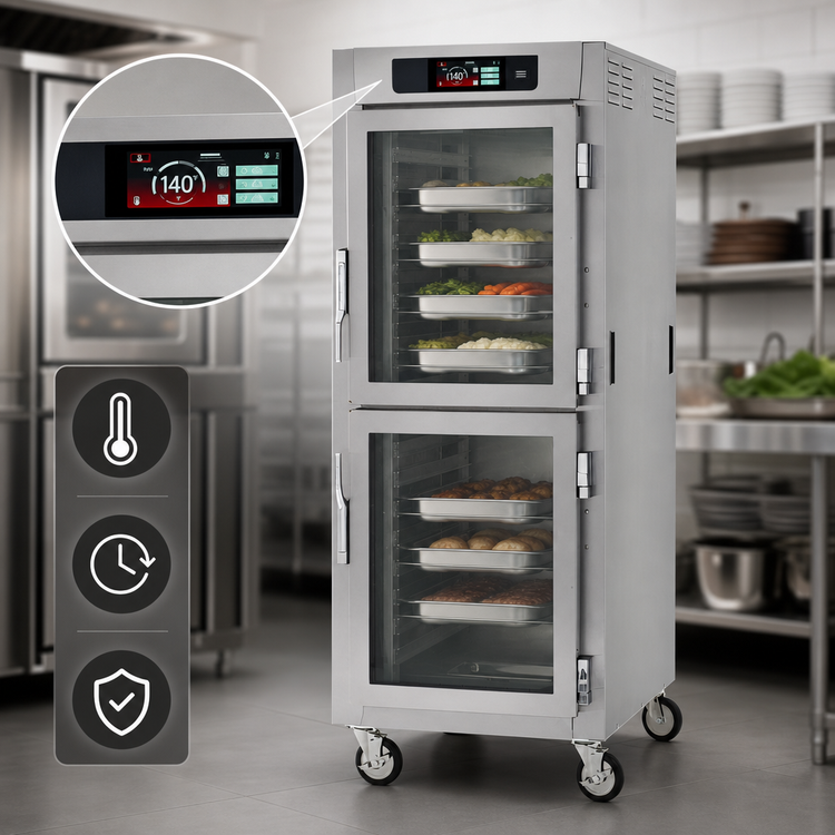 Product image #4 for Metro C5 8 Series Full-Height Pass-Thru Controlled Temperature Holding Cabinet with Dutch Doors, 17 Pan Capacity, 120V
