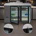 Thumbnail image #4 for Atosa 48-Inch Shallow Depth 2-Section Back Bar Cooler with 2 Glass Doors, Self-Contained Side-Mount Refrigeration