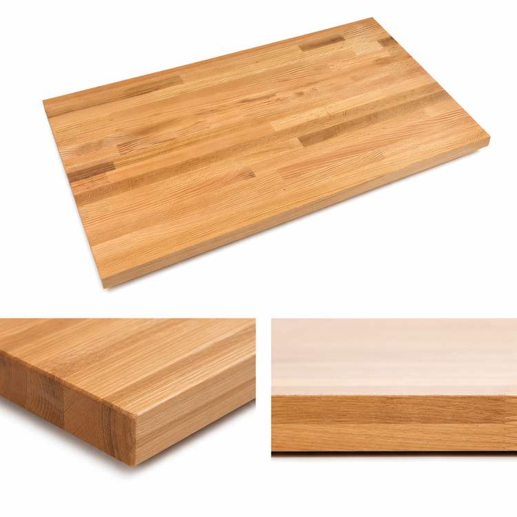 Product image #4 for John Boos Appalachian Red Oak Blended Edge Grain Island Countertop, 84 x 48 x 1-3/4 Inch, Penetrating Oil Finish